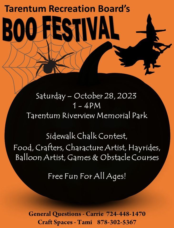 Tarentum Recreation Boards Boo Festival , Riverview Memorial Park