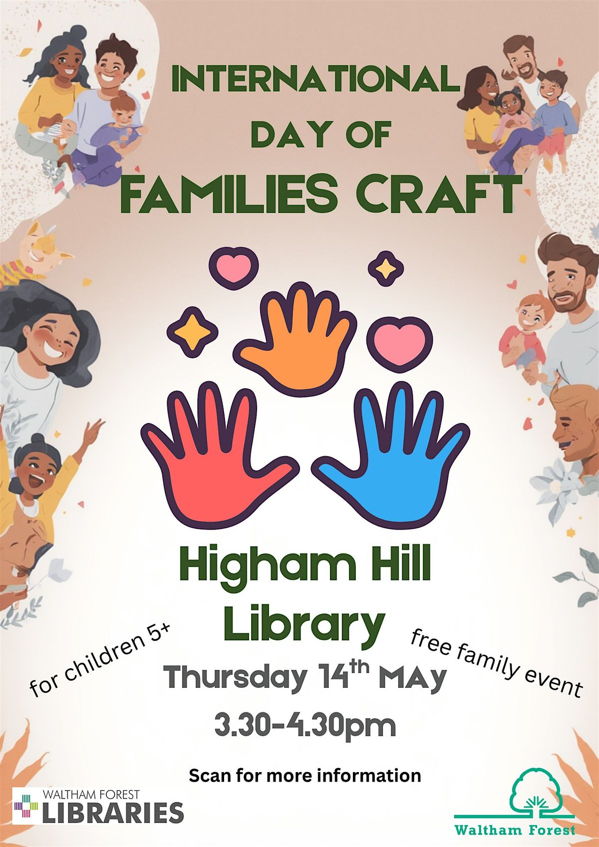 Higham Library International Day of Families Craft at Higham Hill Library in London ...