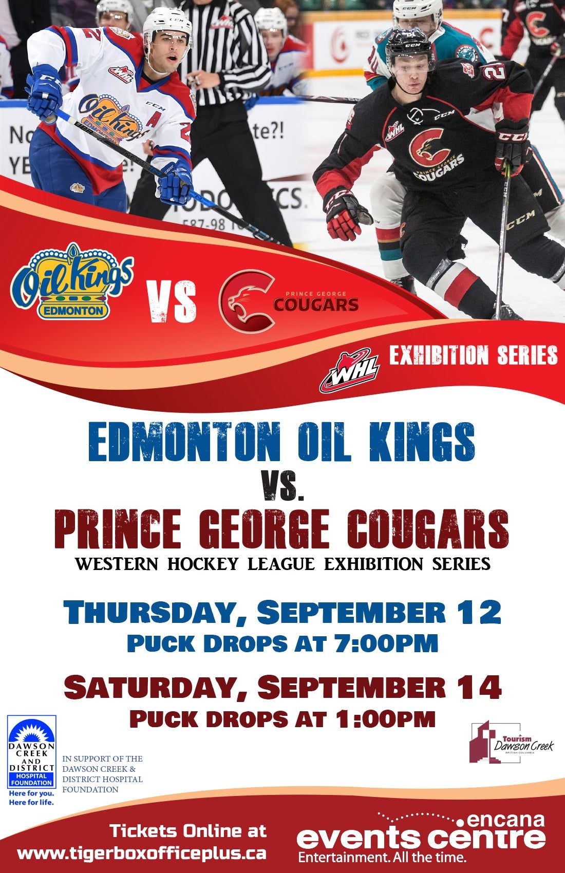 Edmonton Oil Kings at Prince George Cougars at The CN Centre, 22 November | Event in Prince George | AllEvents