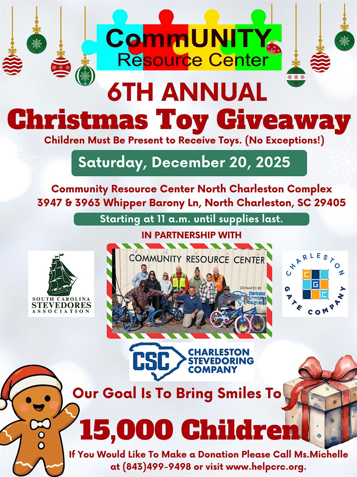 CRC & CSC Annual Christmas Toy Giveaway, 20 December | Event in North Charleston | AllEvents