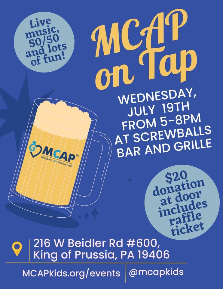 MCAP on TAP, Screwballs Sports Bar and Grille, King Of Prussia, 19 July 2023 AllEvents.in