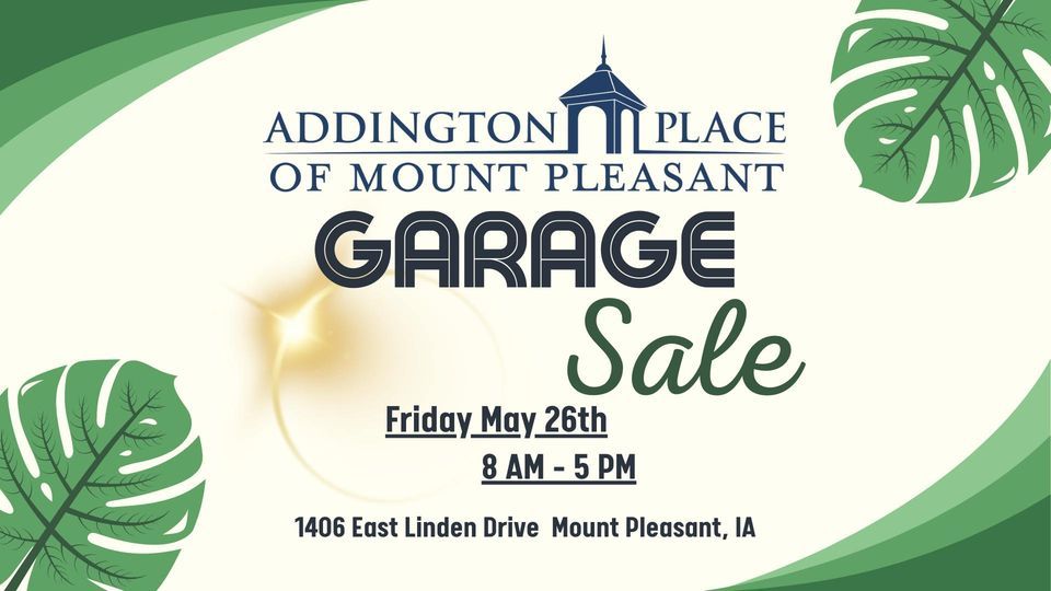 Addington Place of Mount Pleasant Garage Sale!, Addington Place of