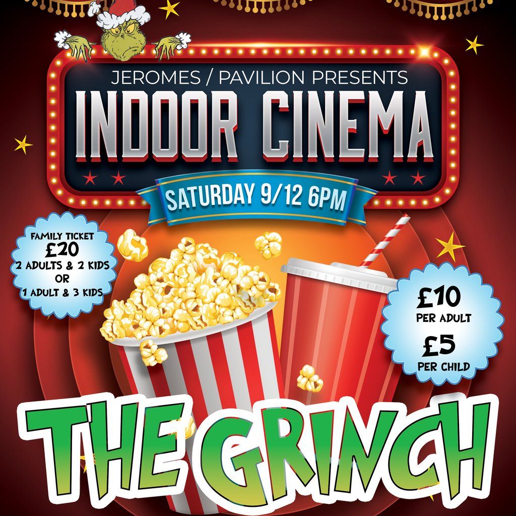 Pavilion Bar Indoor Cinema Showing Of The Grinch, Jeromes Pavilion Bar