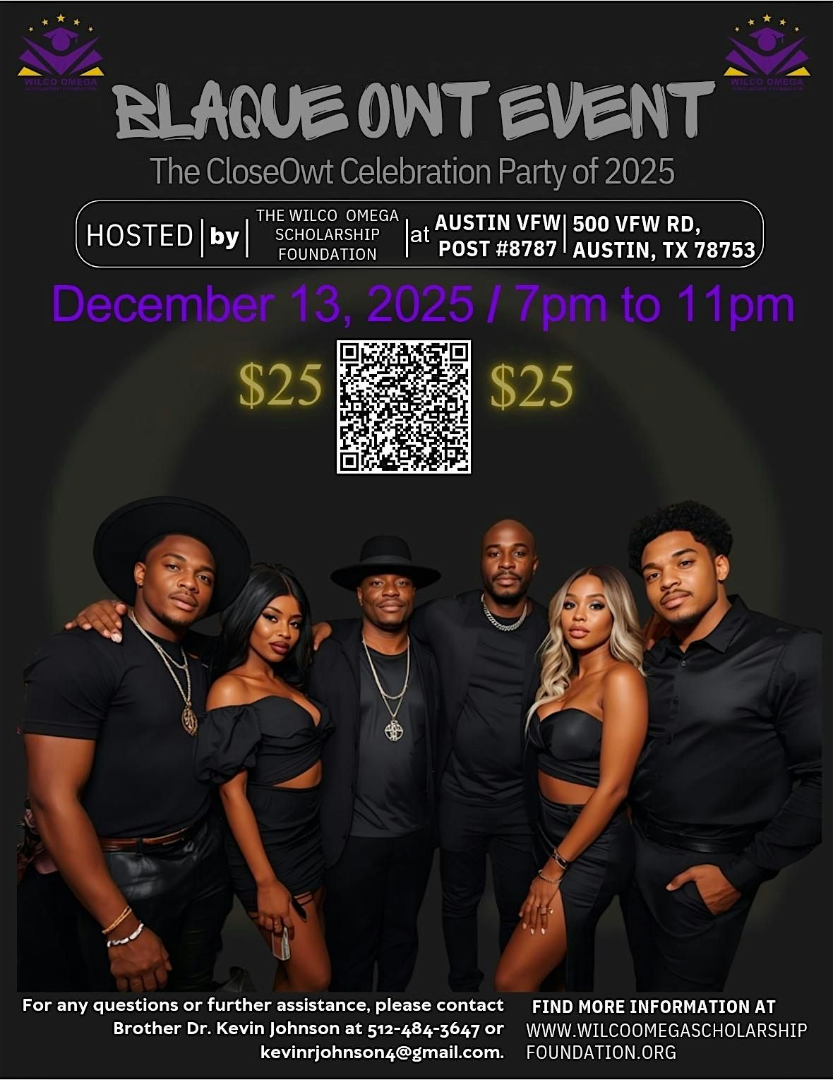 BlaQue OWT Party hosted by the Wilco Omega Scholarship Foundation, 13 December | Event in Austin | AllEvents