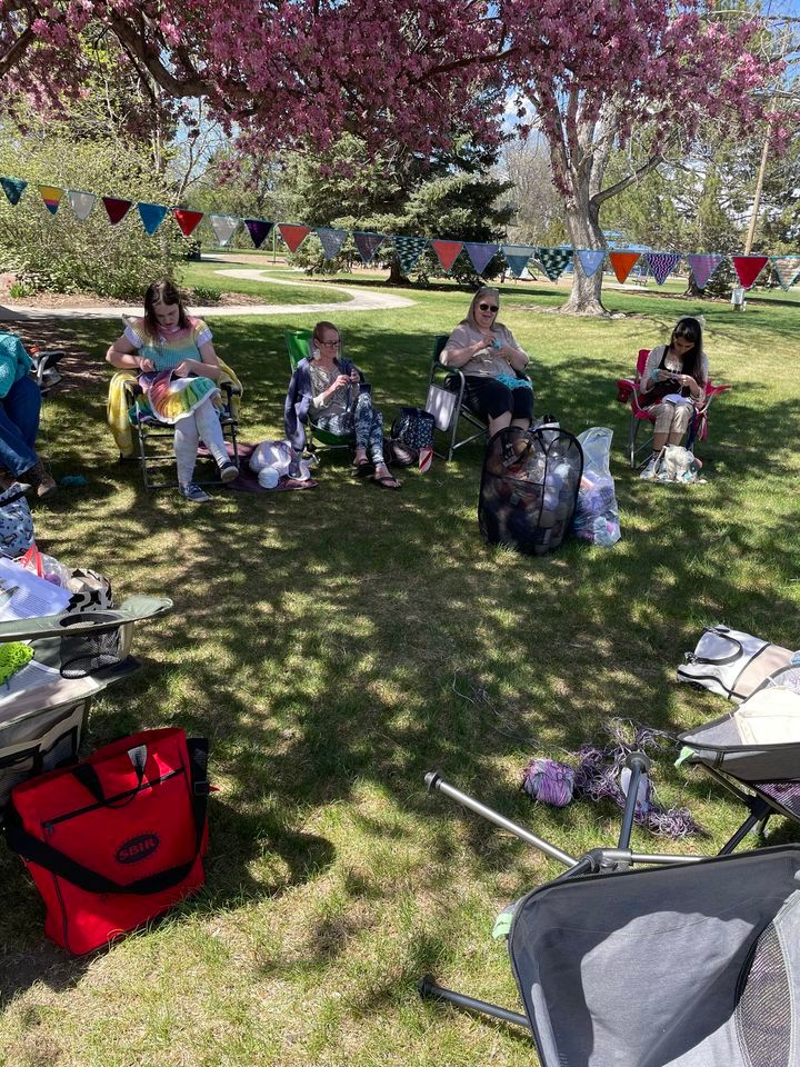 Crochet in the Park, North Lake Loveland Train Park, August 19 2023