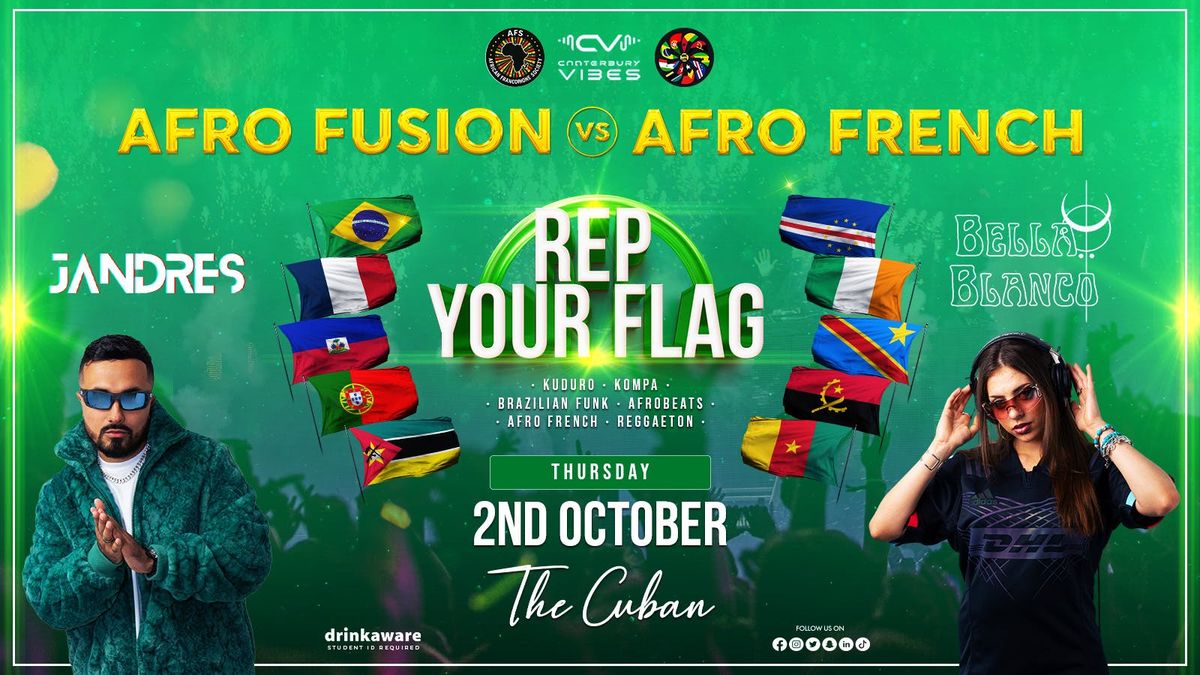 AFRO FUSION vs AFRO FRENCH - REP YOUR FLAG!, 2 October | Event in Canterbury | AllEvents
