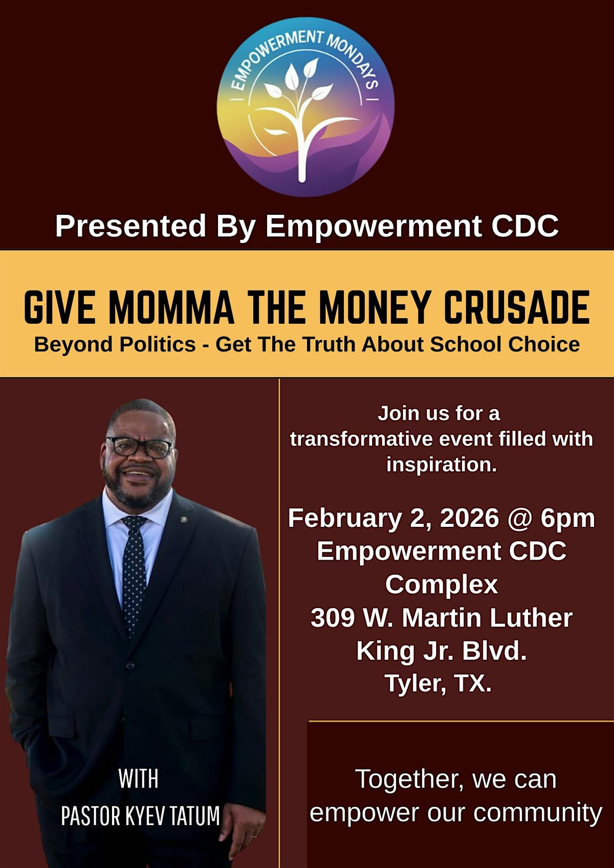 Give Momma The Money Crusade, 2 February | Event in Tyler | AllEvents