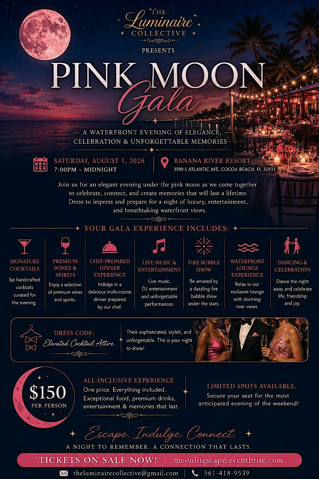 The Pink Moon Gala, Banana River Resort, Cocoa Beach, 1 August 2026 ...