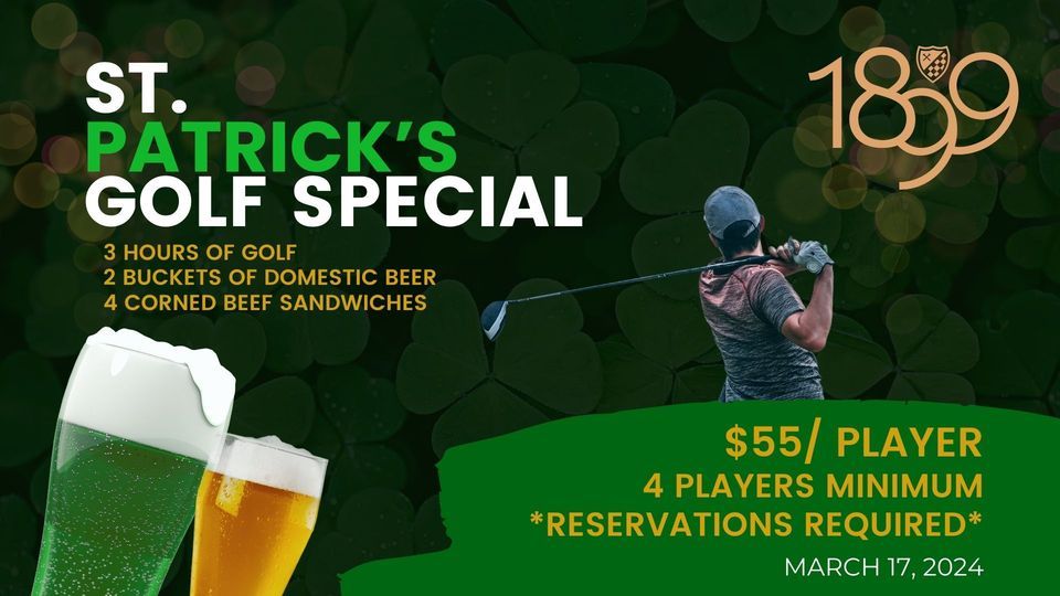 St. Patricks Day Golf Special at 1899 Indoor Golf!, 20040 Van Aken Blvd ...