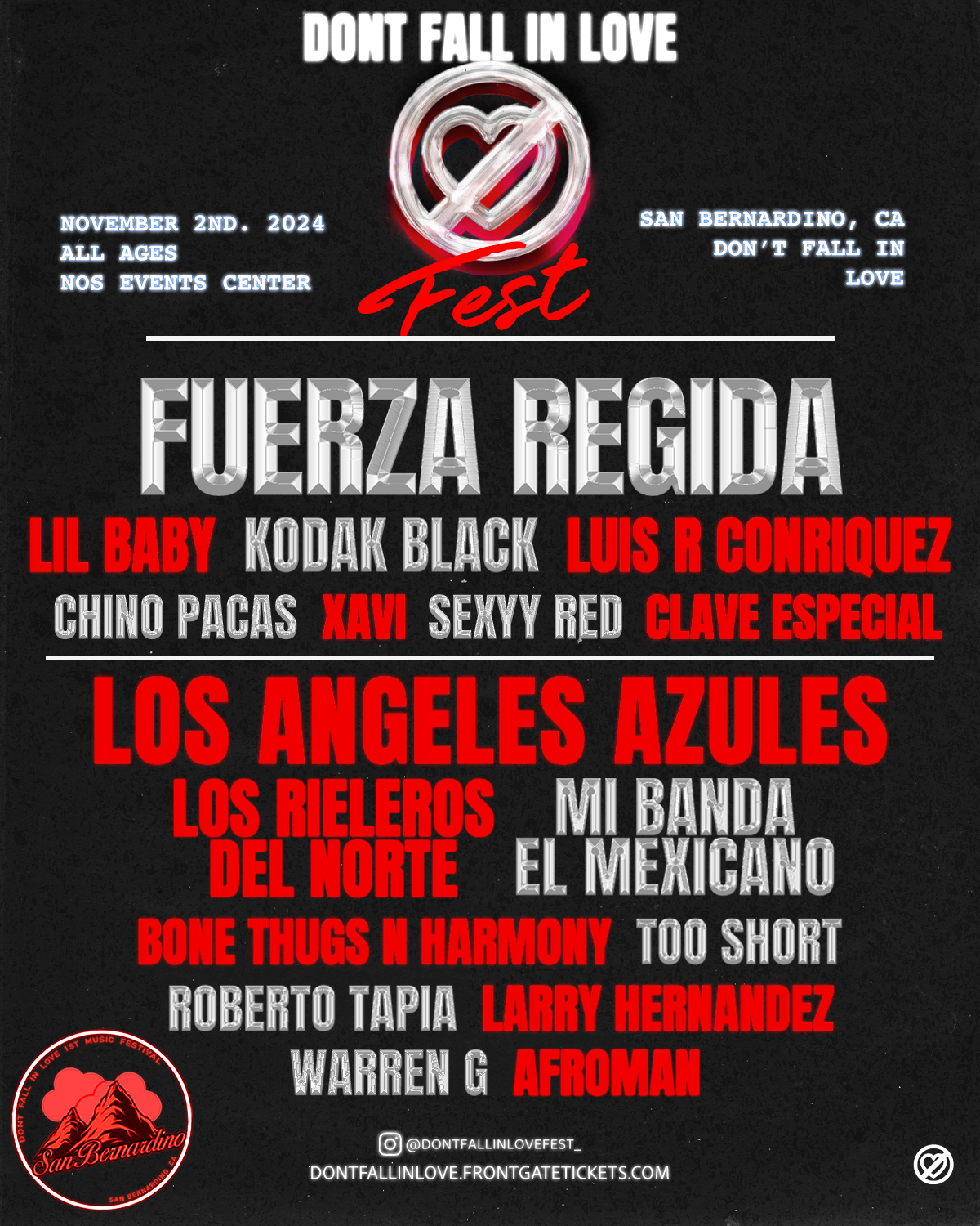 Fuerza Regida with Chino Pacas, Toyota Arena, Ontario, 17 December to ...