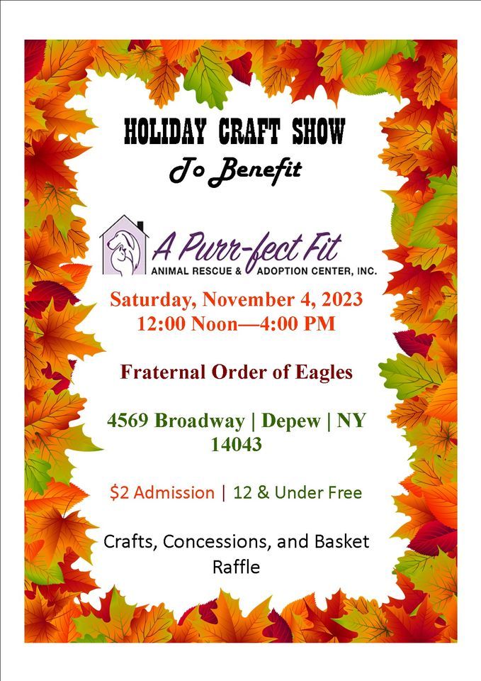 Fall Craft Show, Fraternal Order of Eagles, Depew, November 4 2025