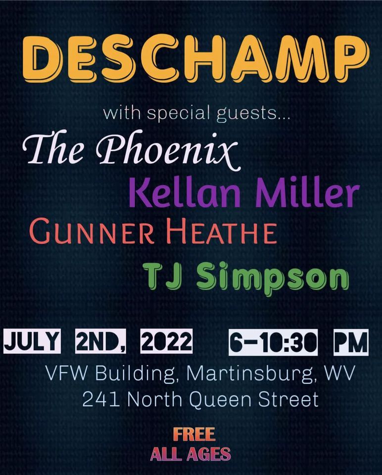 DESCHAMP The Phoenix Kellan Miller Gunner Heathe TJ Simpson vfw deschamp-the-phoenix-kellan-miller-gunner-heathe-tj-simpson-vfw