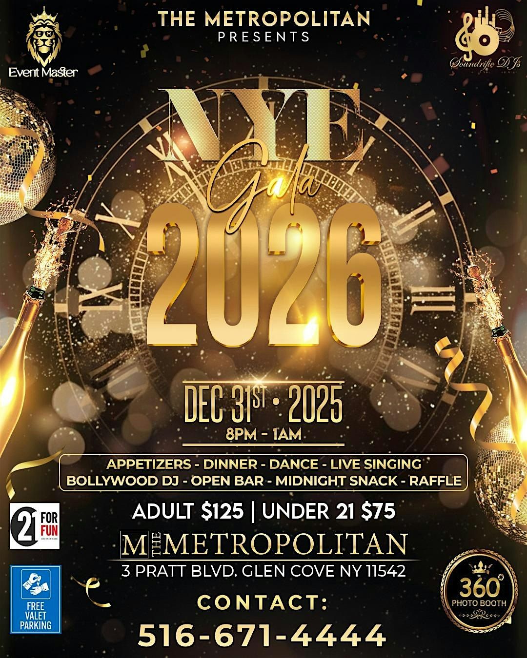 Long Island New Year’s Eve Party 2026 – Bollywood DJ & Live Entertainment, 31 December | Event in Glen Cove