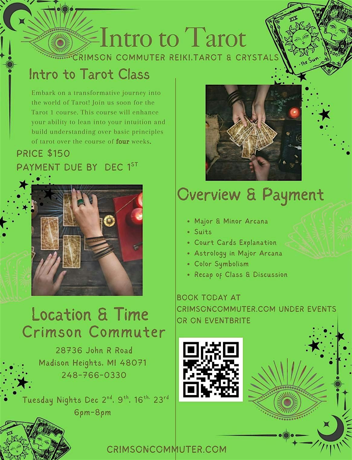 Tarot 1 Class, 2 December | Event in Madison Heights | AllEvents