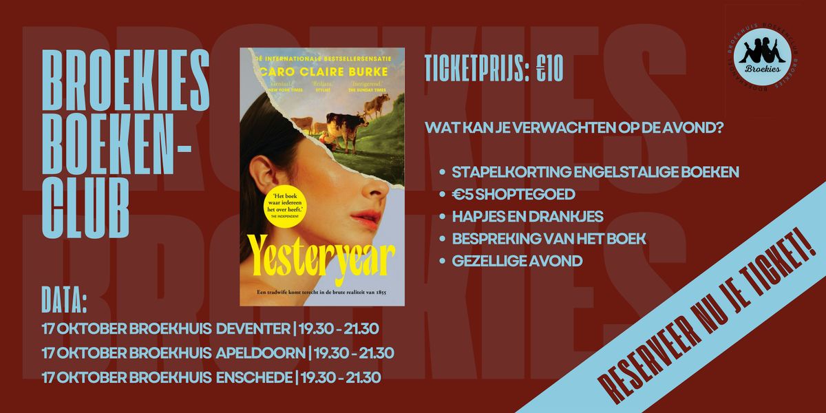 Boekenclub Broekies leest Yesteryear van Caro Claire Burke