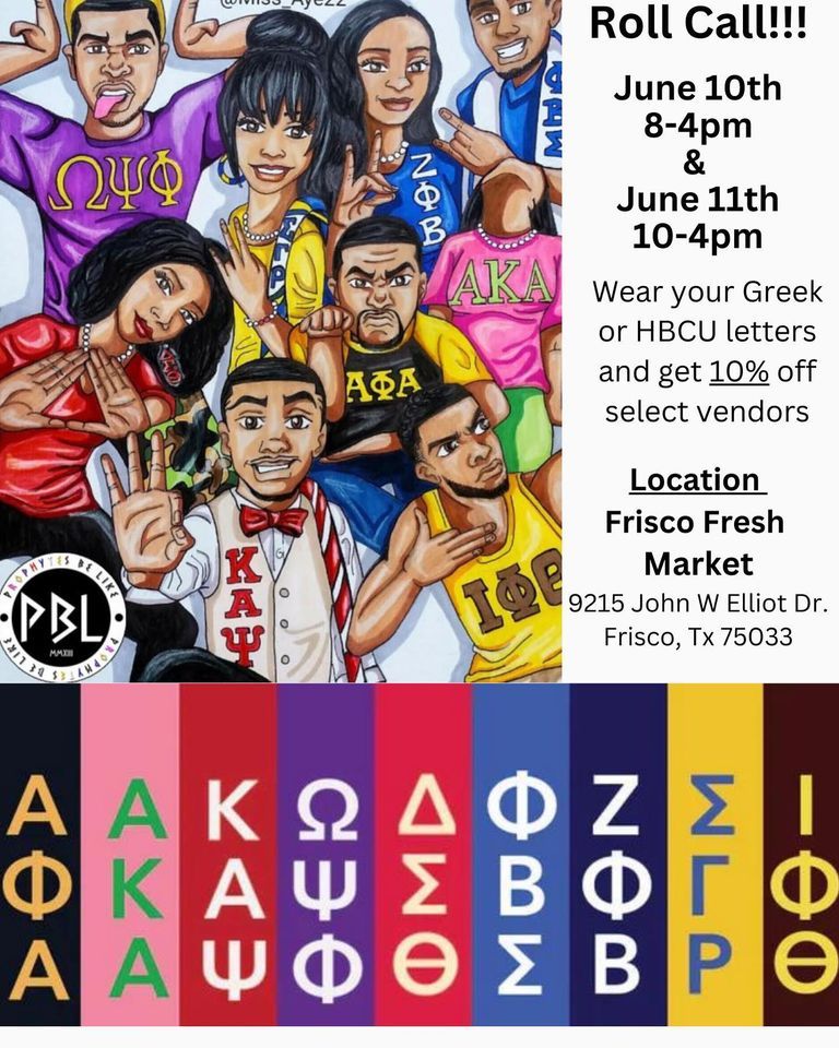 HBCU & Greek Weekend, Frisco Fresh Market, 10 June to 11 June