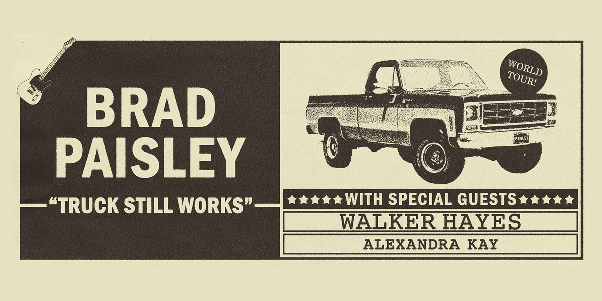 Brad Paisley with Walker Hayes and Alexandra Kay, 18 July | Event in Bridgeport | AllEvents