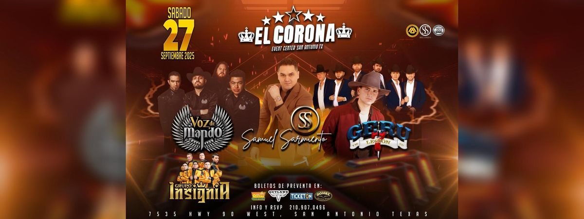SAMUEL SARMIENTO, VOZ DE MANDO & MÁS in San Antonio, 27 September | Event in San Antonio | AllEvents