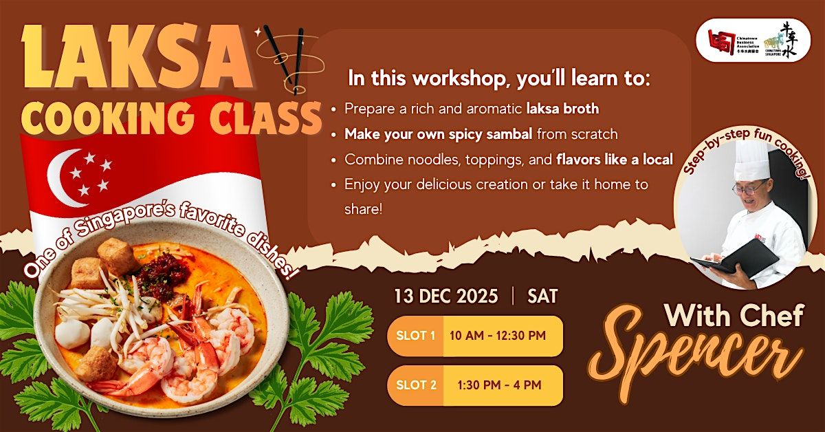Laksa Cooking Workshop: Make Singapore’s Favourite Dish & Sambal, 13 December | Event in Singapore | AllEvents