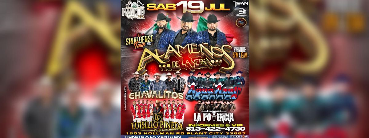 ALAMEÑOS DE LA SIERRA Y MAS EN PLANT CITY, 19 July | Event in Plant City | AllEvents
