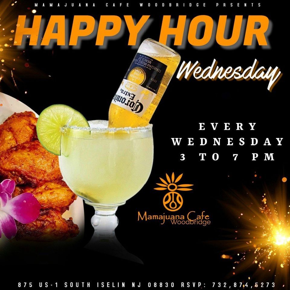 Wednesday Happy Hour, Mamajuana café Woodbridge NJ, November 1 2023