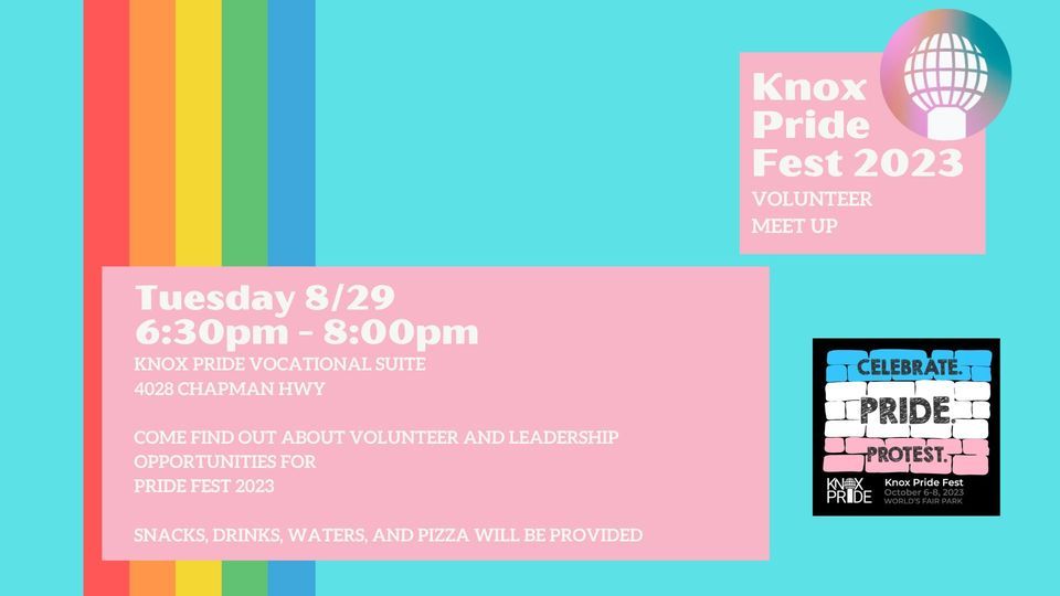 Knox Pride Presents Volunteer Meet Up (VS) , Knox Pride, 29 August to