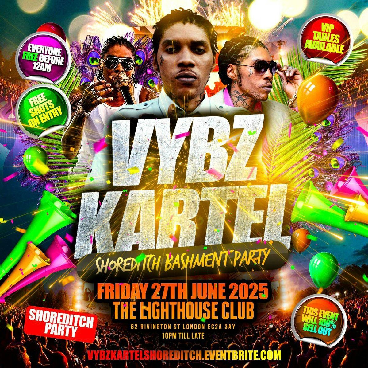 Vybz Kartel - Shoreditch Bashment Party - Everyone Free Before 12AM, 27 June | Event in London | AllEvents