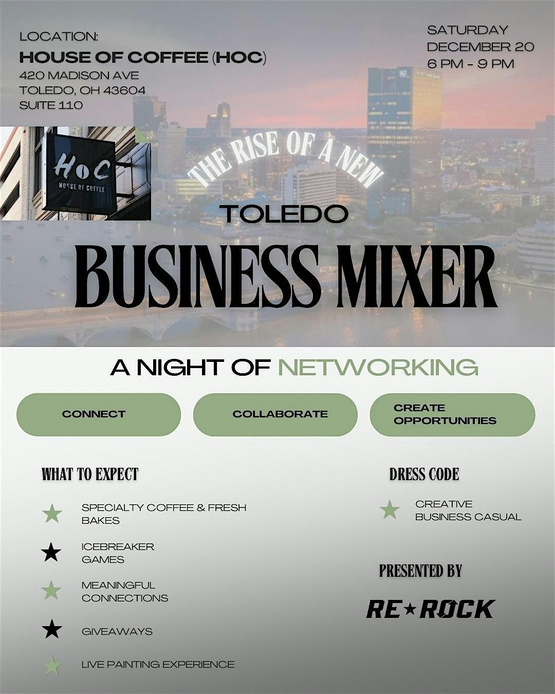 The Rise of a New Toledo - Business Mixer, 20 December | Event in Toledo | AllEvents