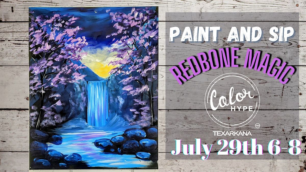 "Amethyst Falls" Paint and Sip with ColorHype TXK at Redbone Magic, 29 July | Event in Texarkana