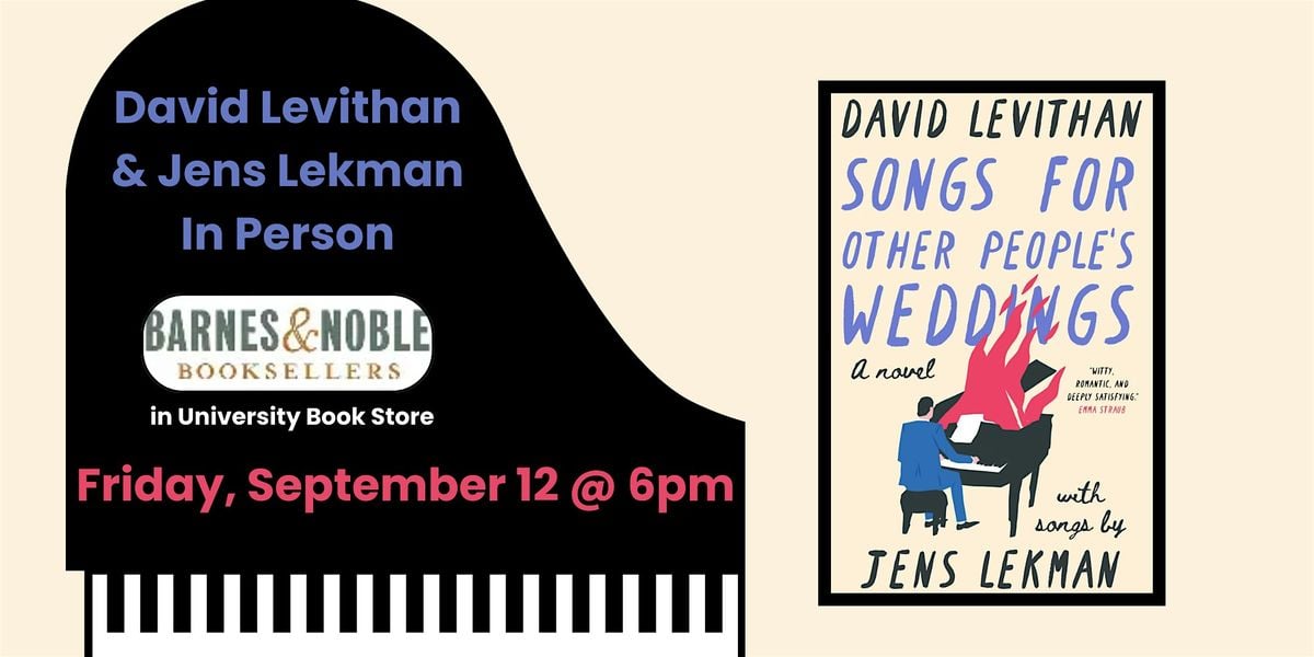 David Levithan & Jens Lekman In Person, 12 September | Event in Seattle | AllEvents