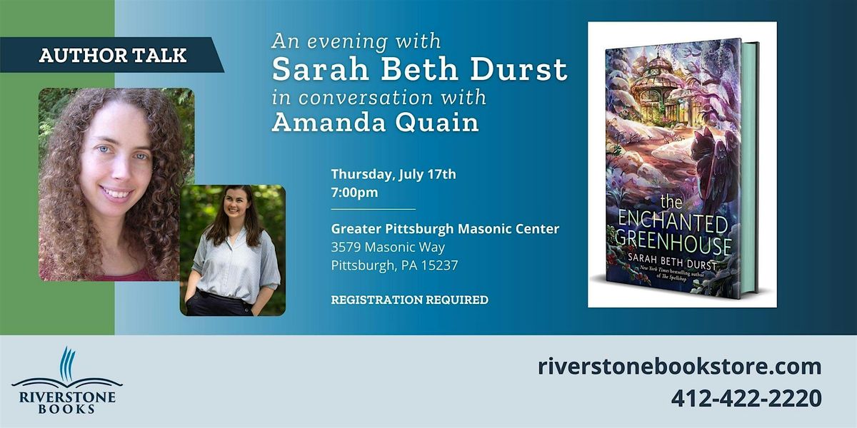 An Evening with Author Sarah Beth Durst in Conversation with Amanda Quain, 17 July | Event in Pittsburgh | AllEvents