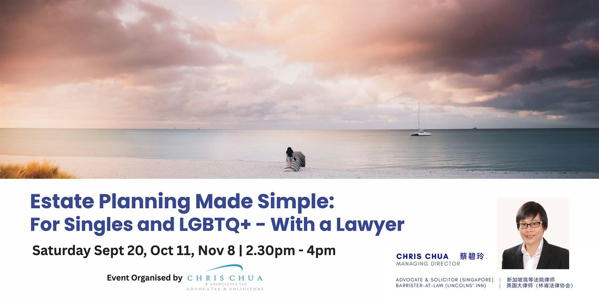 Estate Planning Made Simple for Singles and LGBTQ+ – With a Lawyer, 20 September | Event in Paya Lebar | AllEvents