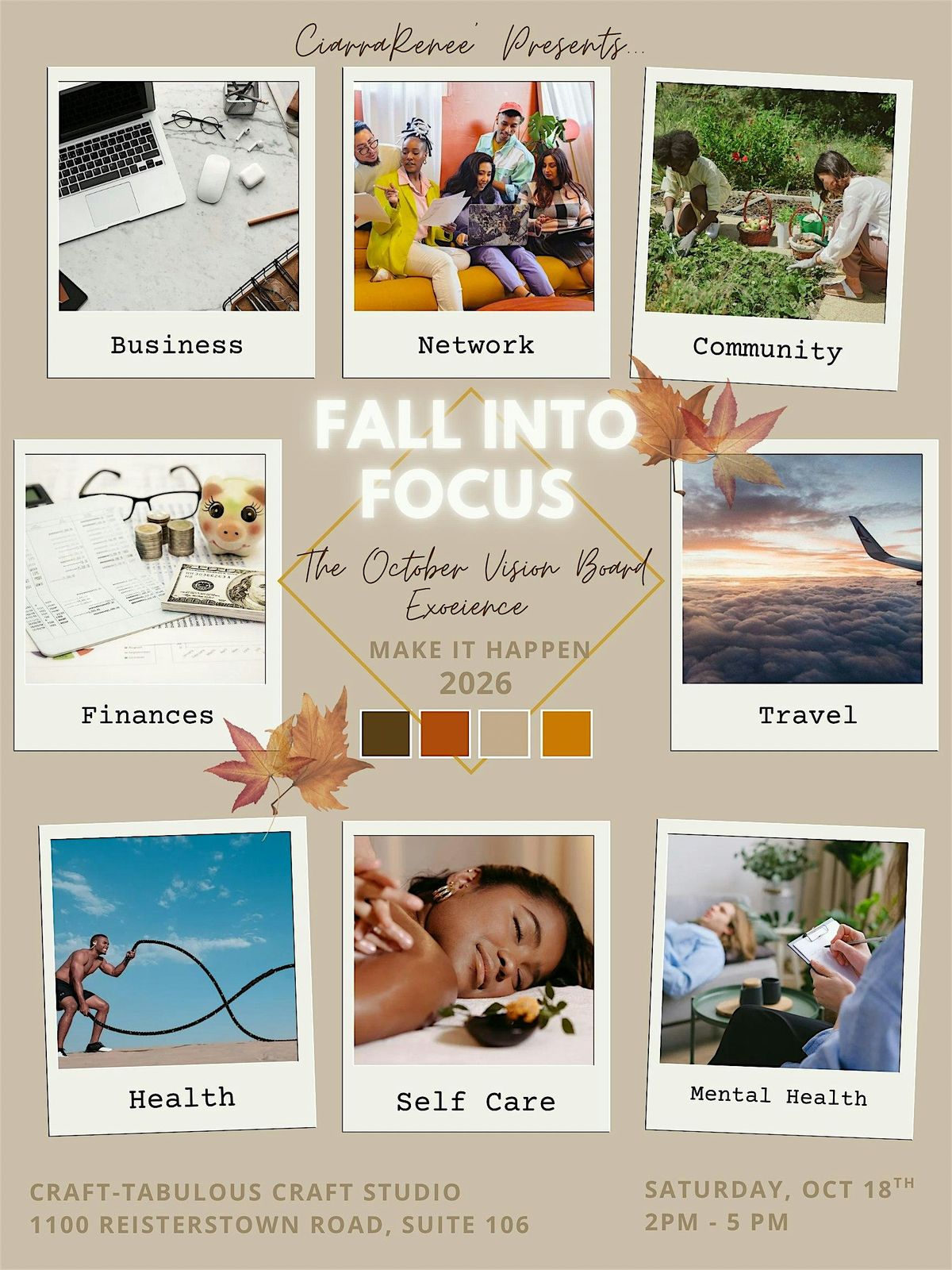 Fall Into Focus: The Ultimate Vision Board Experience, 18 October | Event in Pikesville | AllEvents