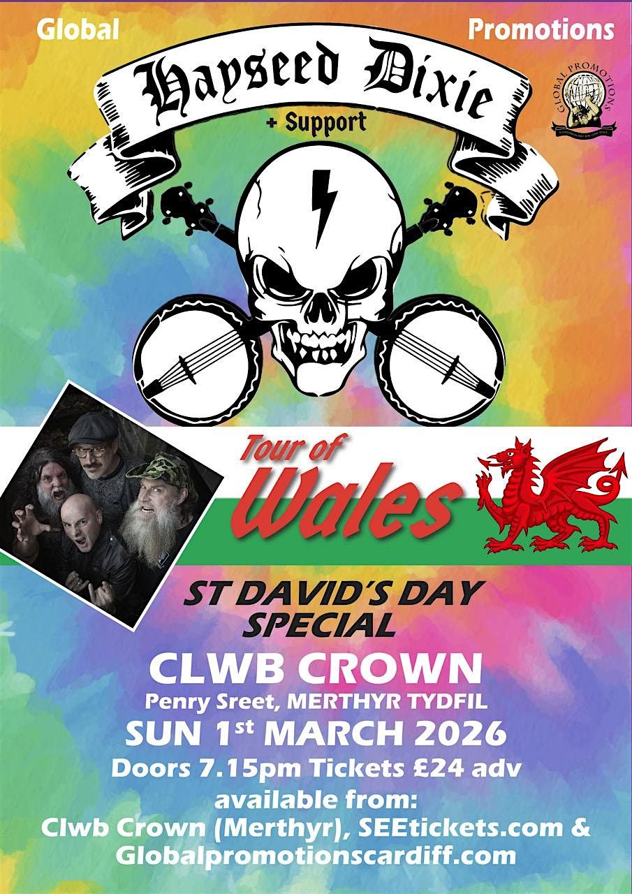 HAYSEED DIXIE + Support, 1 March | Event in Merthyr Tydfil | AllEvents