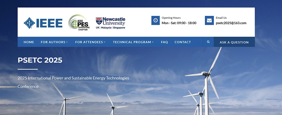 IEEE International Power and Sustainable Energy Technologies Conference, 22 August | Event in Bishan | AllEvents