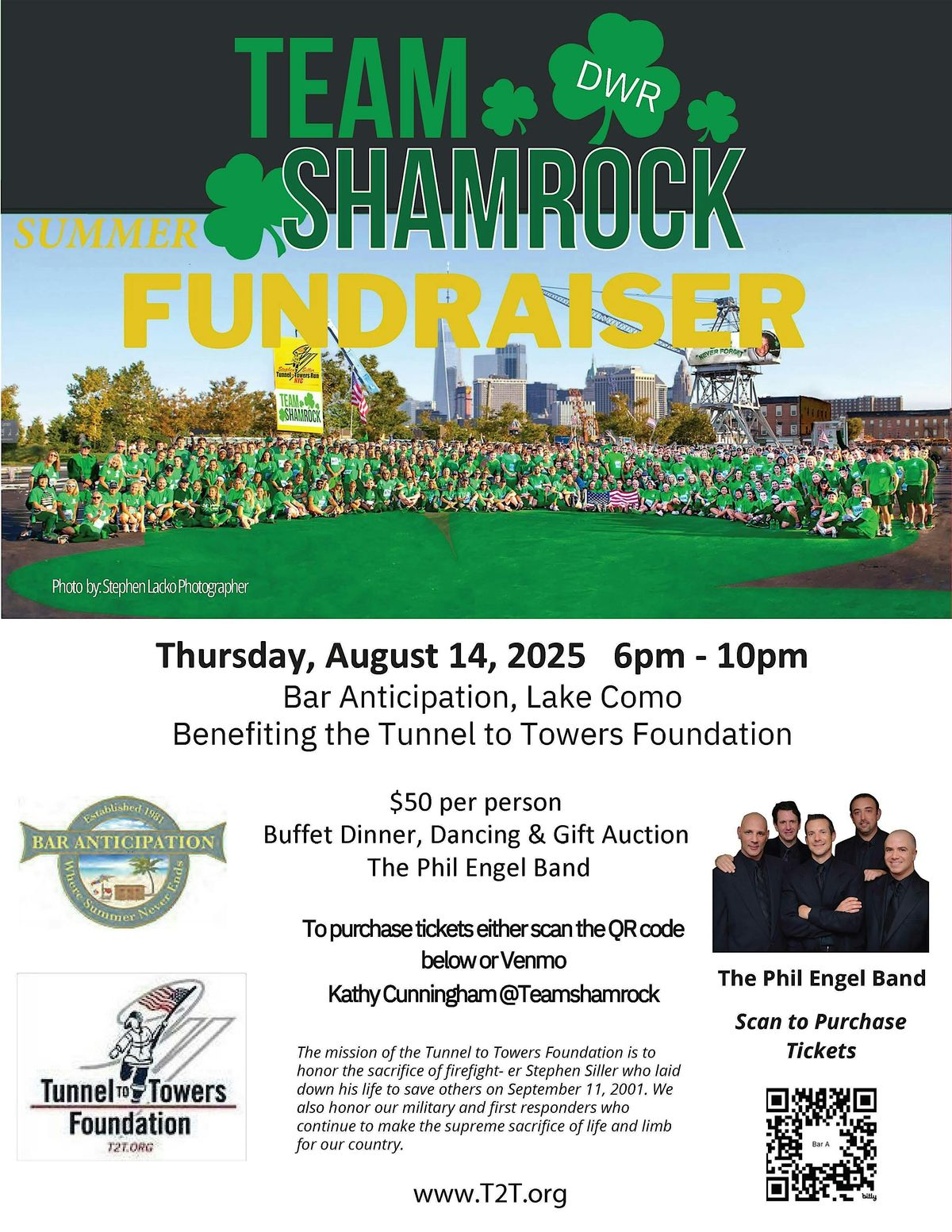 Team Shamrock Summer Fundraiser @ Bar Anticipation, Lake Como, 14 August | Event in Lake Como | AllEvents