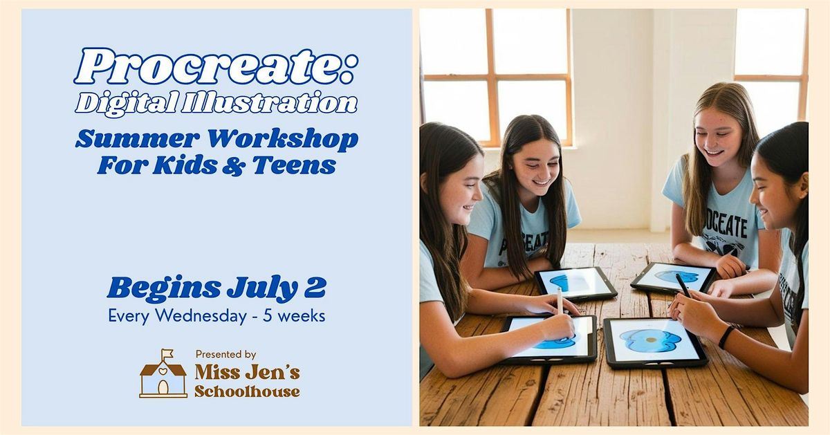 Procreate: Digital Illustration Summer Workshop for Kids & Teens, 2 July | Event in Weston | AllEvents