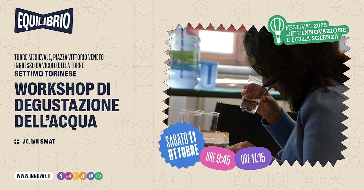 WORKSHOP di Degustazione dell'acqua, 11 October | Event in Settimo Torinese | AllEvents