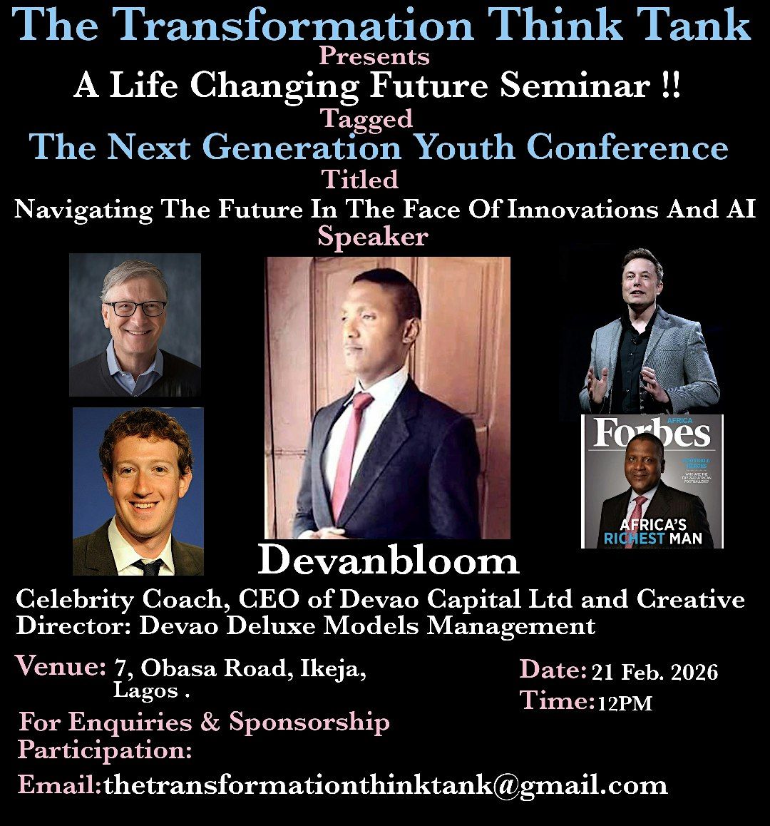The Next Generation Youth Conference, 21 February | Event in Lagos | AllEvents