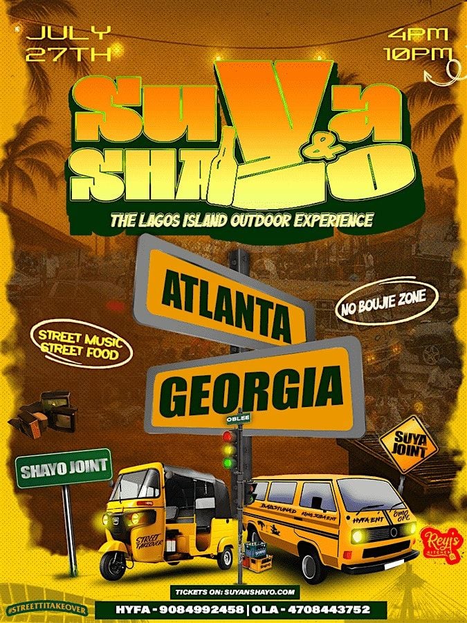 Suya N'Shayo, 27 July | Event in Atlanta | AllEvents