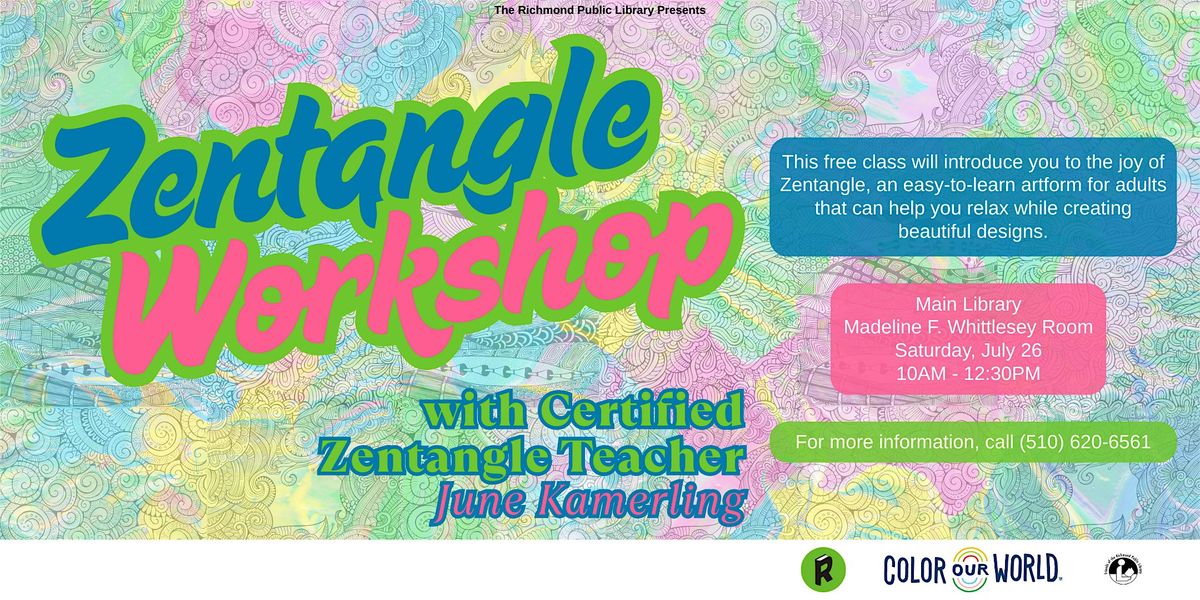 Zentangle Workshop at the Richmond Public Library, 26 July | Event in Richmond | AllEvents