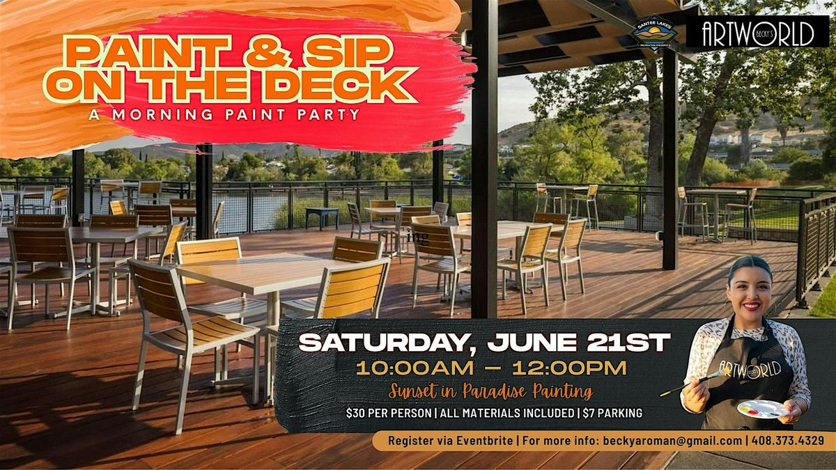 PAINT & SIP ON THE DECK, 21 June | Event in Santee | AllEvents
