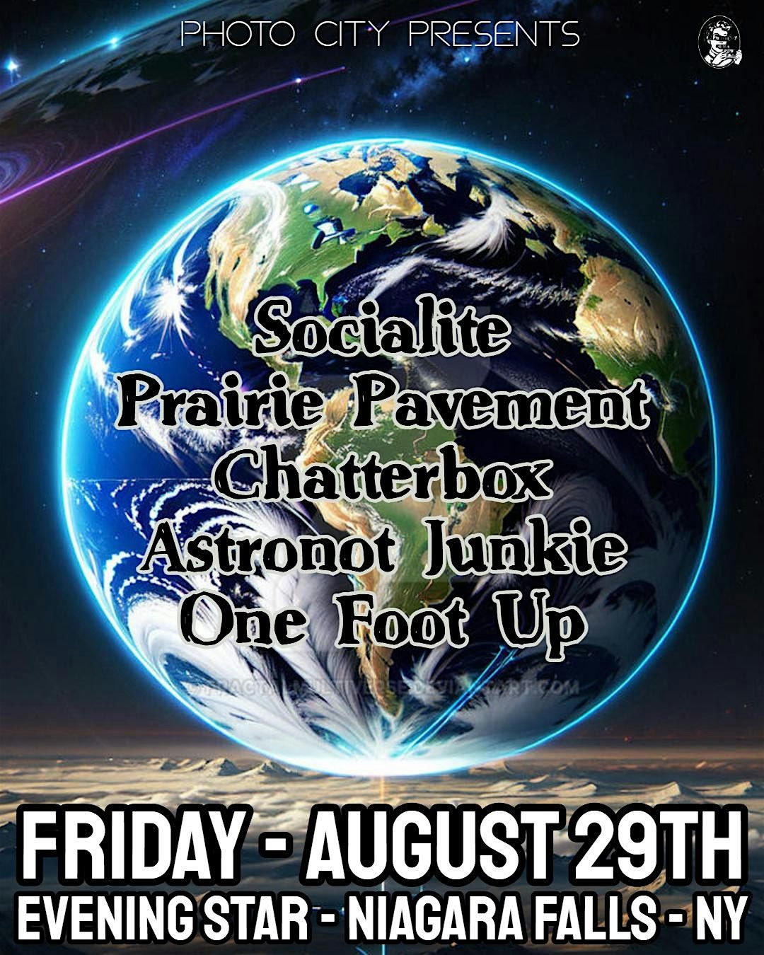Socialite, Prairie Pavement, Chatterbox, Astronot Junkie, & One Foot Up, 29 August | Event in Niagara Falls