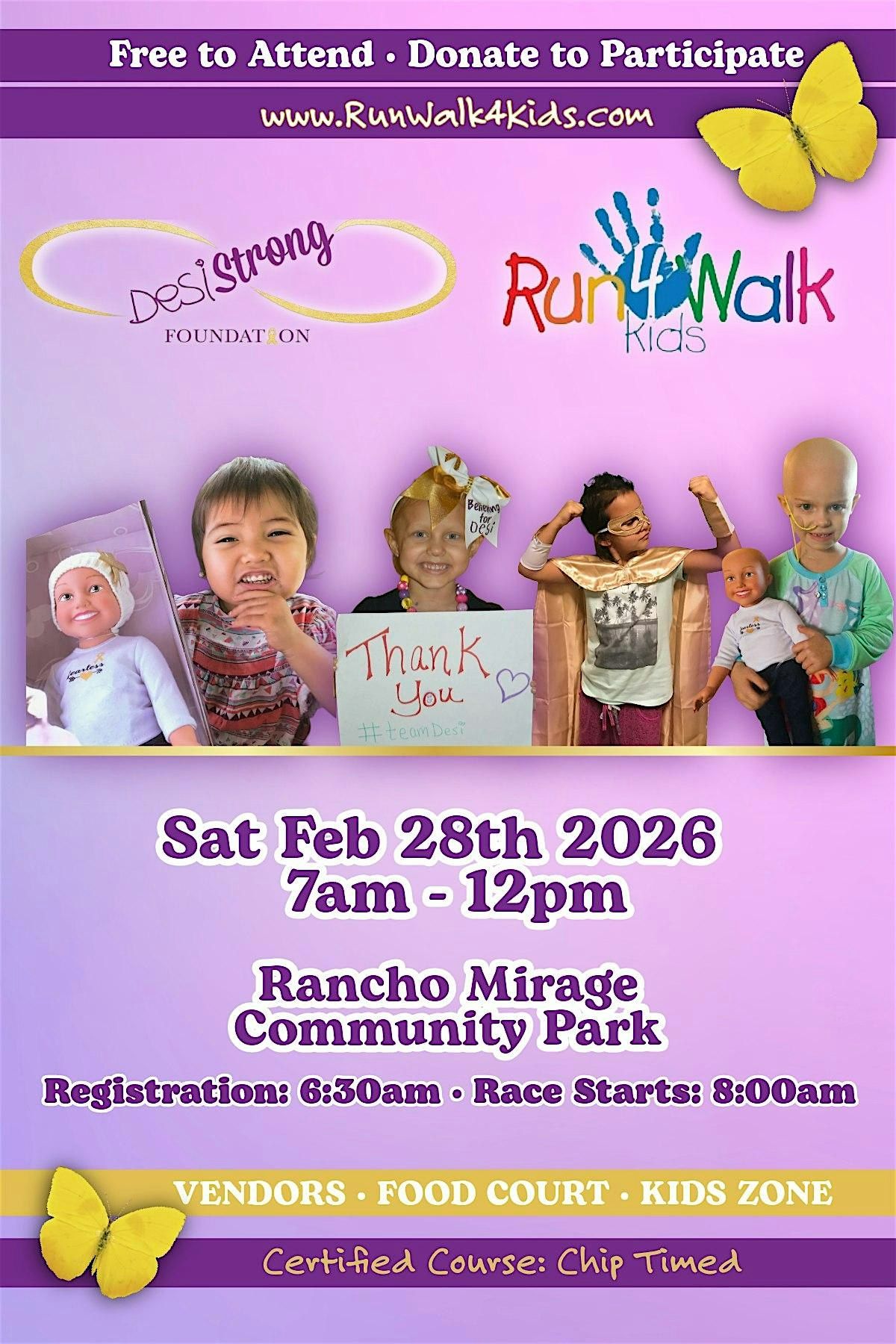 8th Annual Desi Strong Run/Walk 4 Kids, 28 February | Event in Rancho Mirage | AllEvents