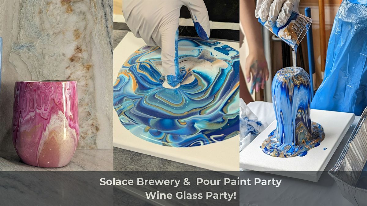 Wine Glass & Canvas Acrylic Pouring Event, 12 September | Event in Sterling | AllEvents