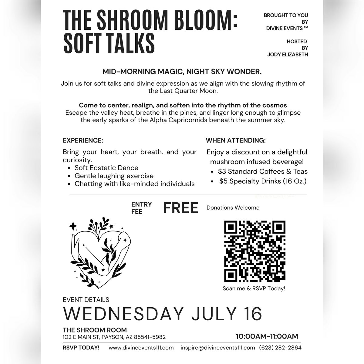 The Shroom Bloom:  Soft Talks, 16 July | Event in Payson | AllEvents
