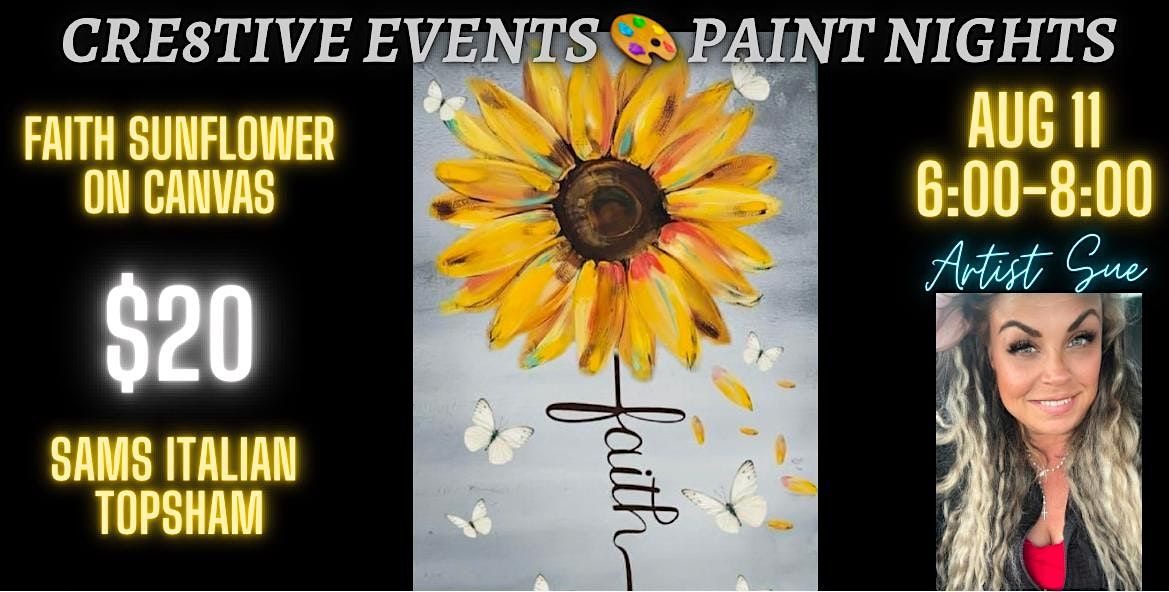 NEW DATE SEPT 15  - Faith Sunflower- Sam’s Italian TOPSHAM, 15 September | Event in Topsham | AllEvents