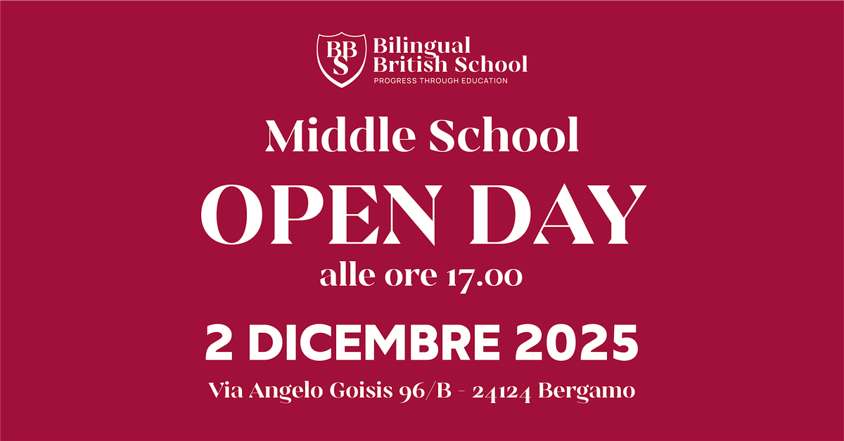 BBS OPEN DAY MIDDLE  SCHOOL, 2 December | Event in Bergamo | AllEvents