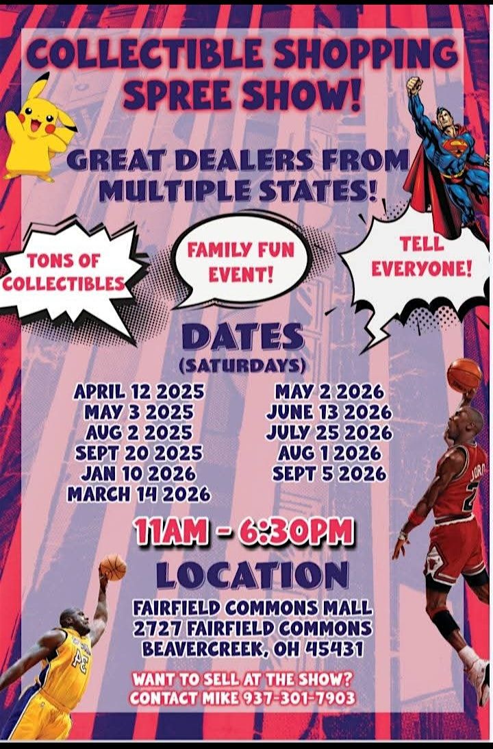 Collectibles show Fairfield Commons Mall Beavercreek Oh, 3 May | Event in Beavercreek | AllEvents