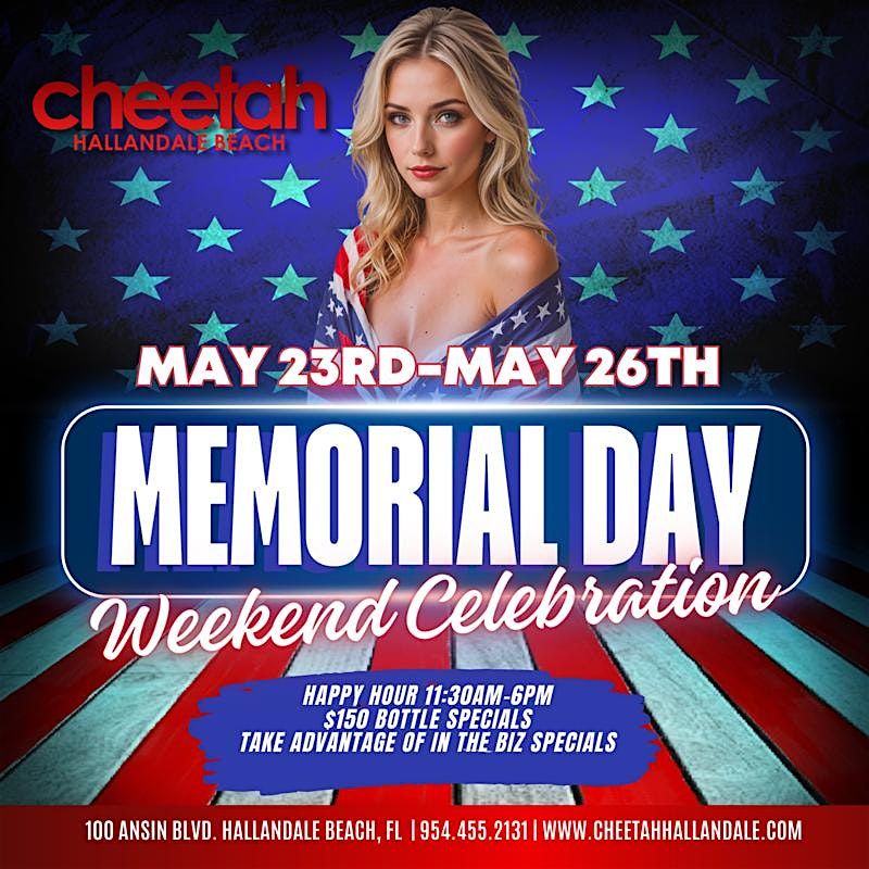 Memorial Weekend Celebration at Cheetah Hallandale, 23 May | Event in Hallandale Beach | AllEvents